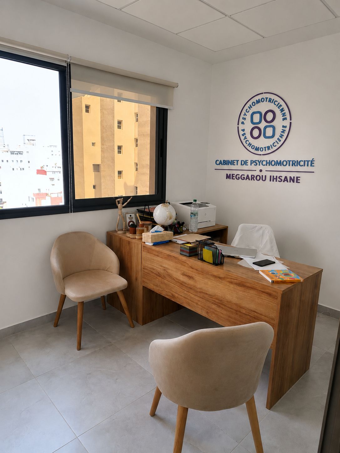Bureau de consultation — espace d'accueil